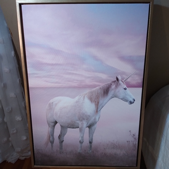 Unicorn Canvas in Floating Gold Frame - Picture 3 of 9